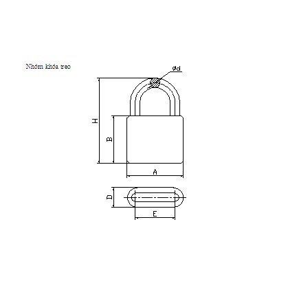 KHÓA TREO ĐỒNG BẤM VIỆT TIỆP 01280