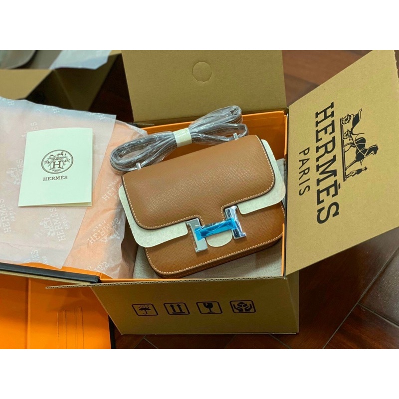 HERMES CONSTANCE  MINIDA Epsom SIZE 18 CM TẶNG KÈM CHARM NGỰA + KHĂN CUỐN TÚI FULLBOX VIP NAM CHÂM, BOX CATTON