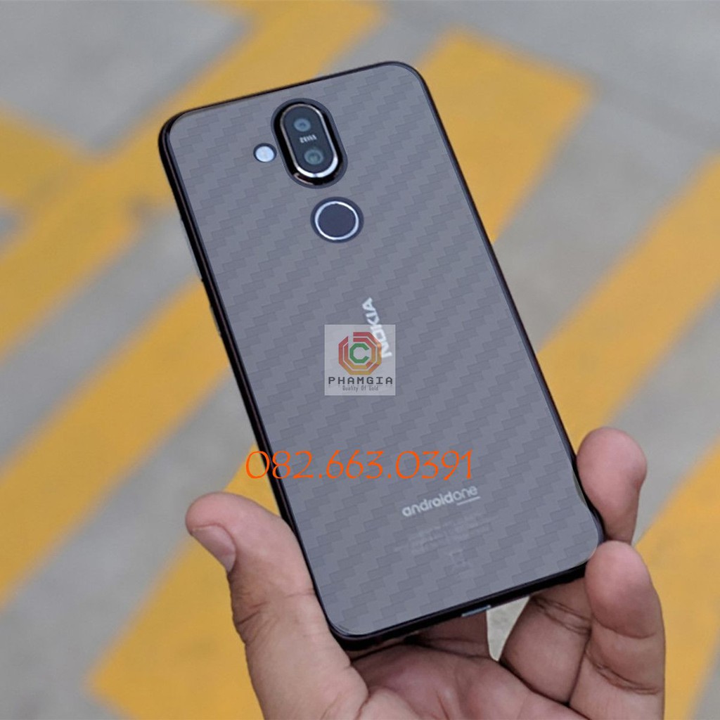 Miếng dán mặt lưng skin carbon Nokia 7.1 Plus/ X7/ 8.1