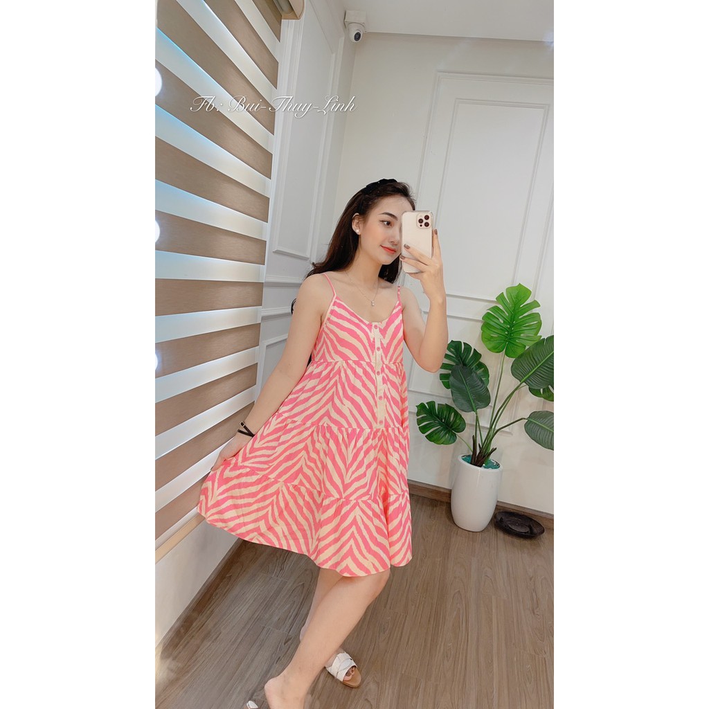 Đầm váy ngủ Bambi lụa hai dây M960 (có nhiều màu)