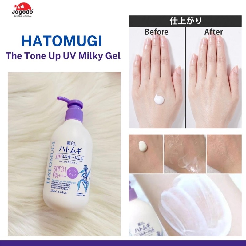 SỮA DƯỠNG THỂ CHỐNG NẮNG TRẮNG DA Ý DĨ HATOMUGI SPF 31