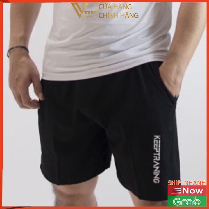 Quần Đùi Nam Chất Gió Keep Training Đủ Size Form Dáng Chuẩn