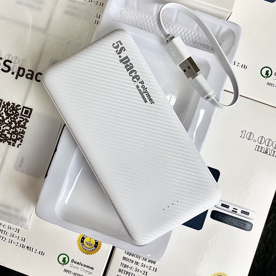 Sạc Dự Phòng 10000Amh Pin Dự Phòng 5s Pace Zin Hàng Việt Nam Bảo Hành 12 Tháng