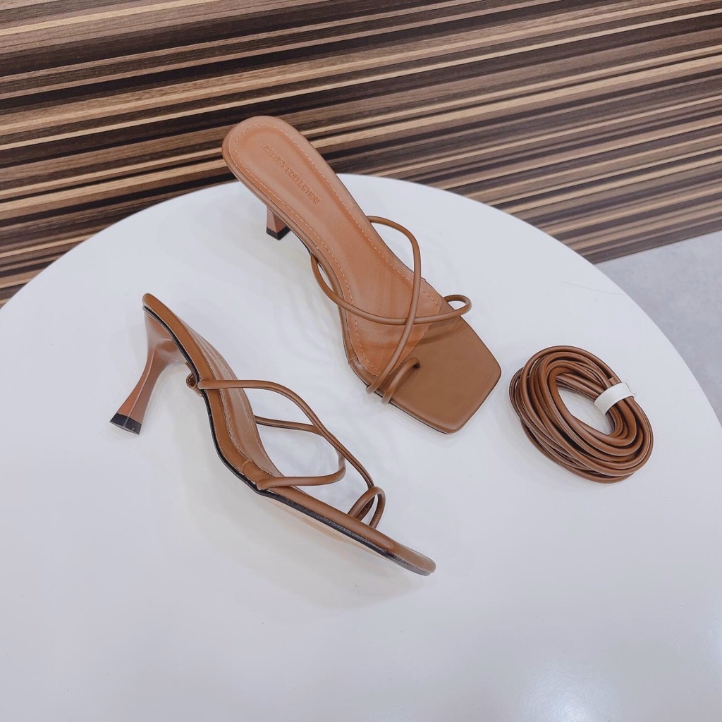 Sandal Xỏ Ngón Cột Dây 7p Siêu Hot [ Dây Tháo Rời ] Chất Da Xịn Lên Chân Tôn Dáng ( Hình Thật ) - Chị Chảnh Store