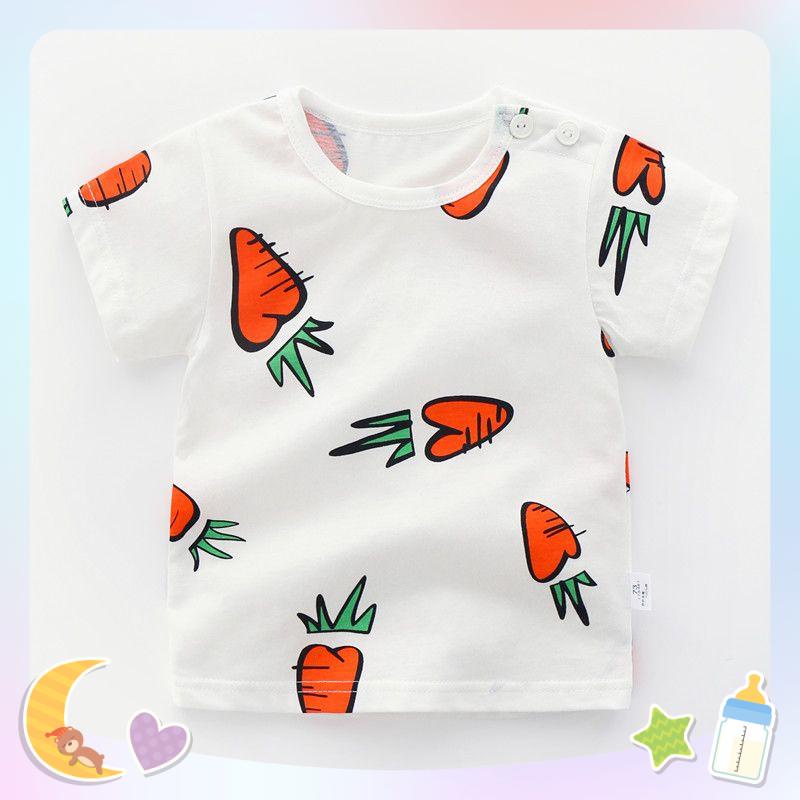 Áo thun bé gái bé trai tay ngắn đủ màu đáng yêu chất cotton tơ sợi bông siêu mềm mịn mát