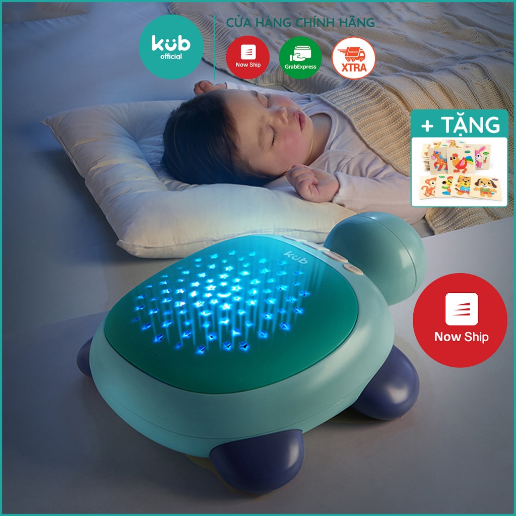 Rùa con ru ngủ có đèn phát sáng KUB, máy tạo tiếng ồn trắng White Noise giúp bé ngủ ngon sâu giấc - KUB OFFICIAL