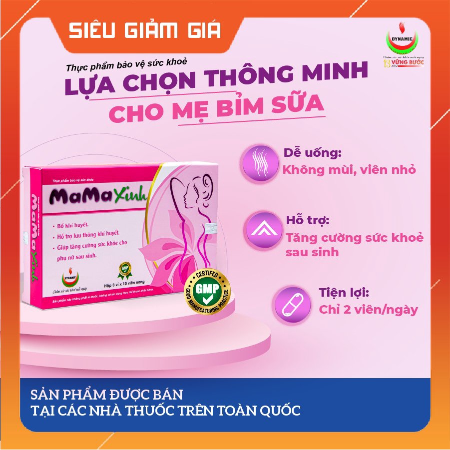 Phục hồi sức khỏe cho bà bầu sau khi Sinh - MaMa Xinh -  Hộp 30 viên