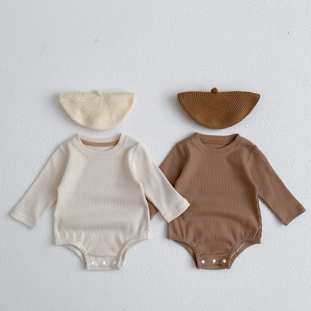 Áo Liền Quần Dệt Kim Phong Cách Thu Đông Mới Cho Bé Sơ Sinh