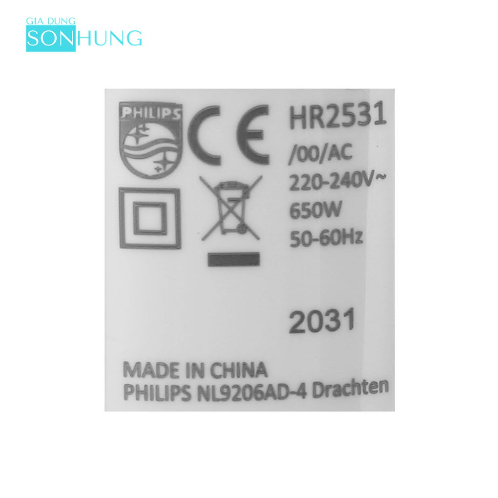 MÁY XAY CẦM TAY PHILIPS HR2531 CÔNG SUẤT 650W