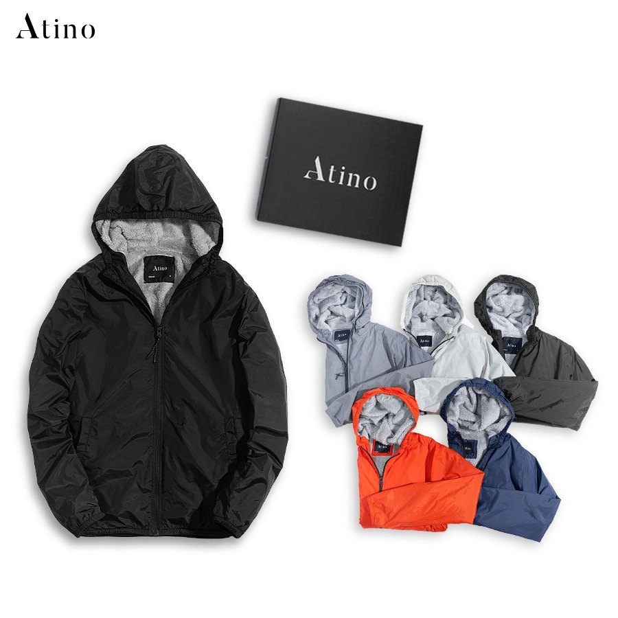Áo khoác gió nam GILO ATINO trẻ trung vải gió lót lông AG009 - Hàng mới về