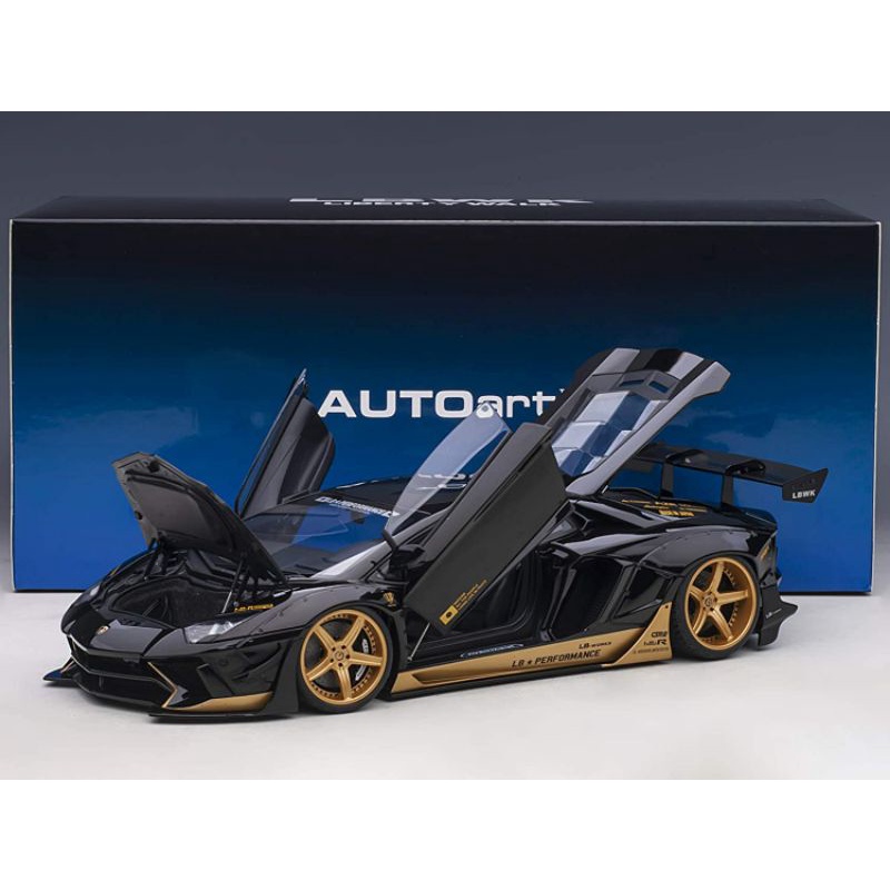Xe Mô Hình Lamborghini Aventador Liberty Walk LB Works Limited Edition 1:18 autoart (Đen và vàng)