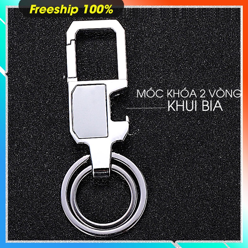 Móc khóa vòng kép cực đẹp - Kim loại - phong cách độc đáo sành điệu - Bền đẹp rẻ.mẫu p55