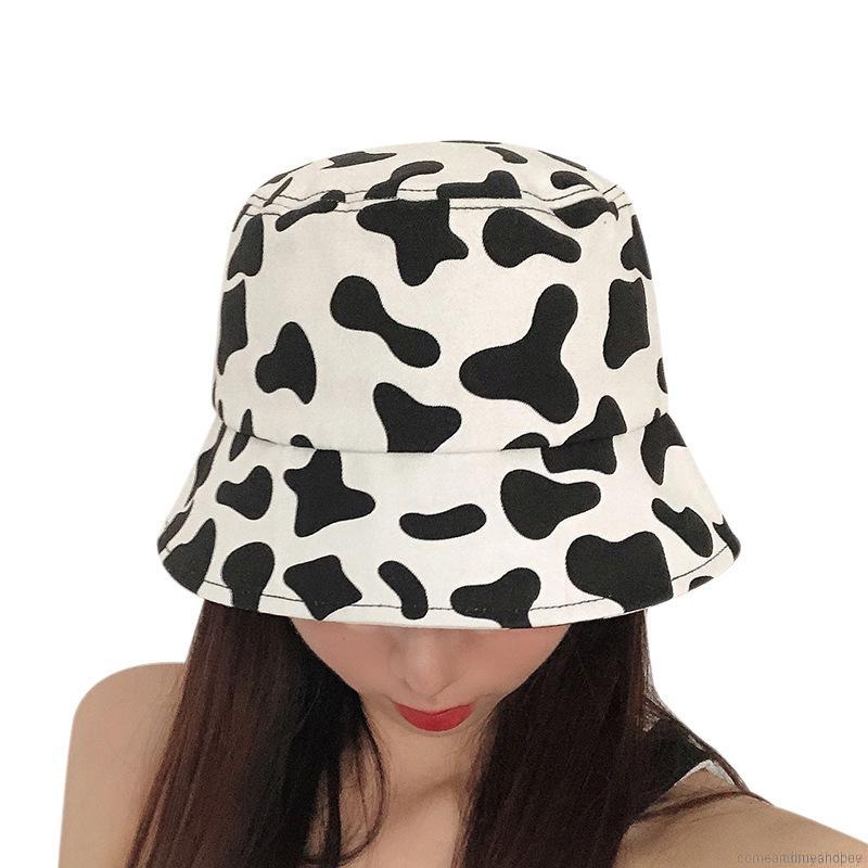 Mũ vành hai mặt họa tiết vân bò sữa giúp chống nắng cho nữ