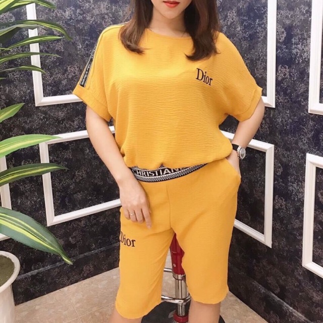 Bộ đũi lửng dior đũi mát