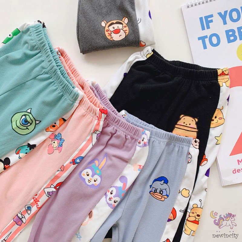 Quần Dài In Hoạt Hình Kiểu Hàn Quốc Thời Trang Mùa Xuân Cho Bé
