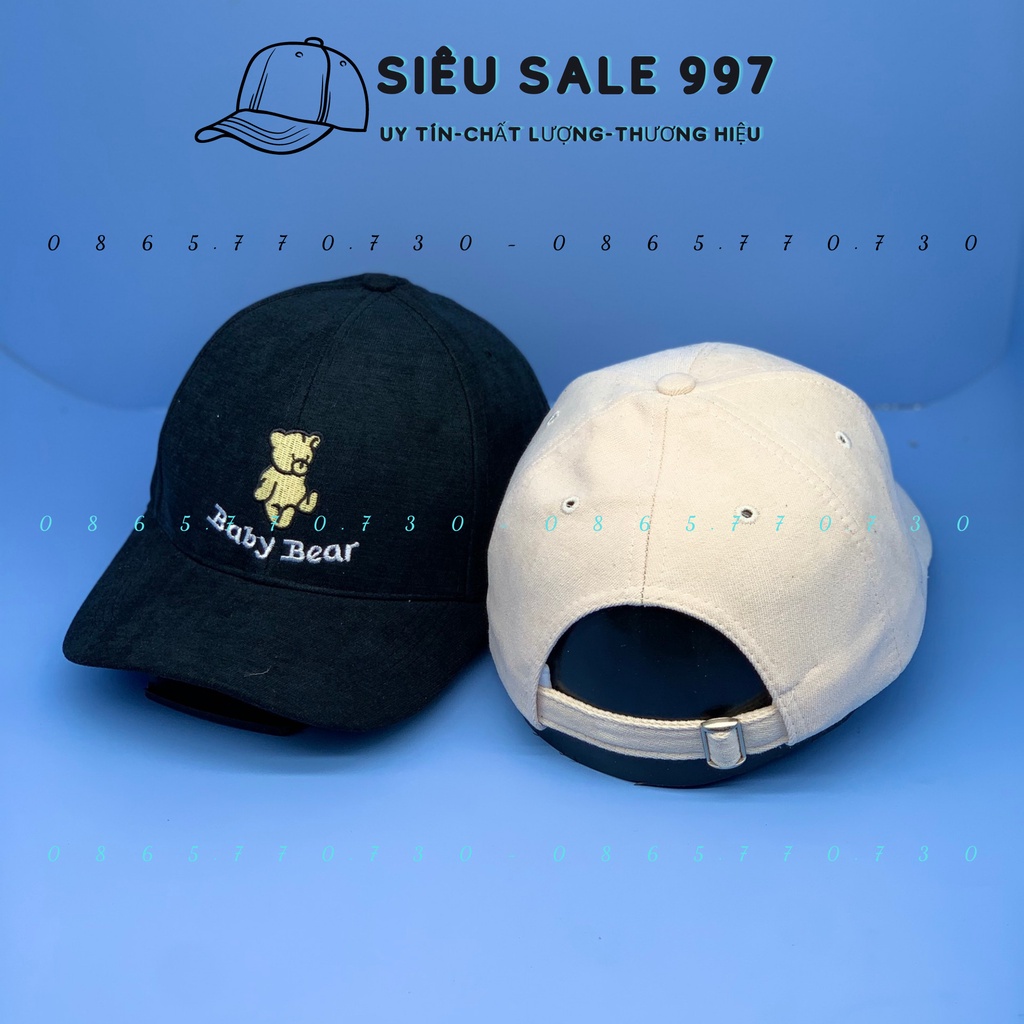 NÓN KẾT NAM NỮ CHẤT NHUNG DÀY THÊU GẤU CUTE THỜI TRANG NAM NỮ