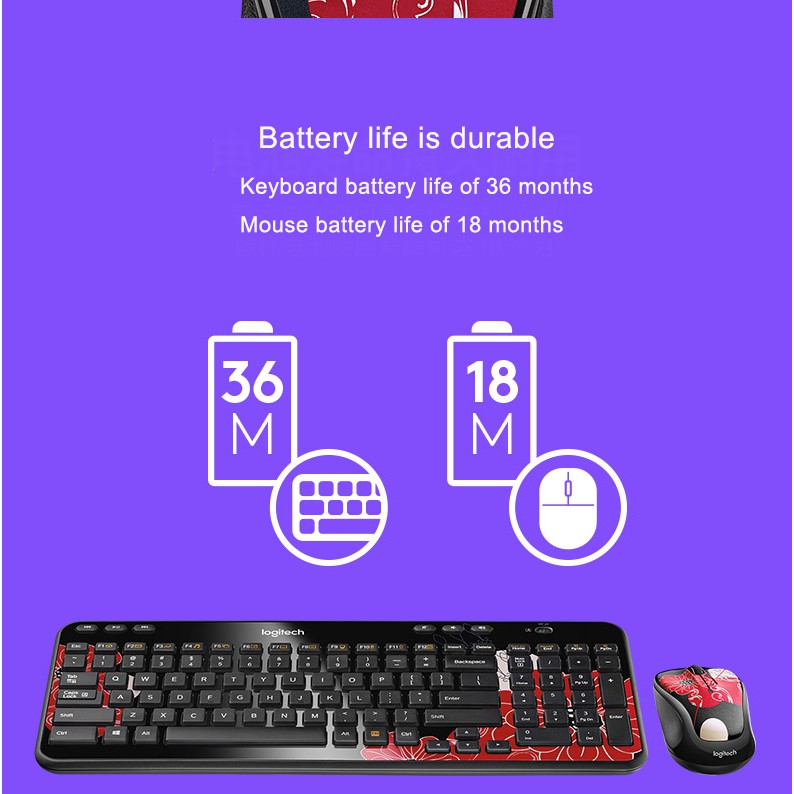 Logitech MK365 2.4G wireless keyboard and mouse combination portable PC game player ergonomics