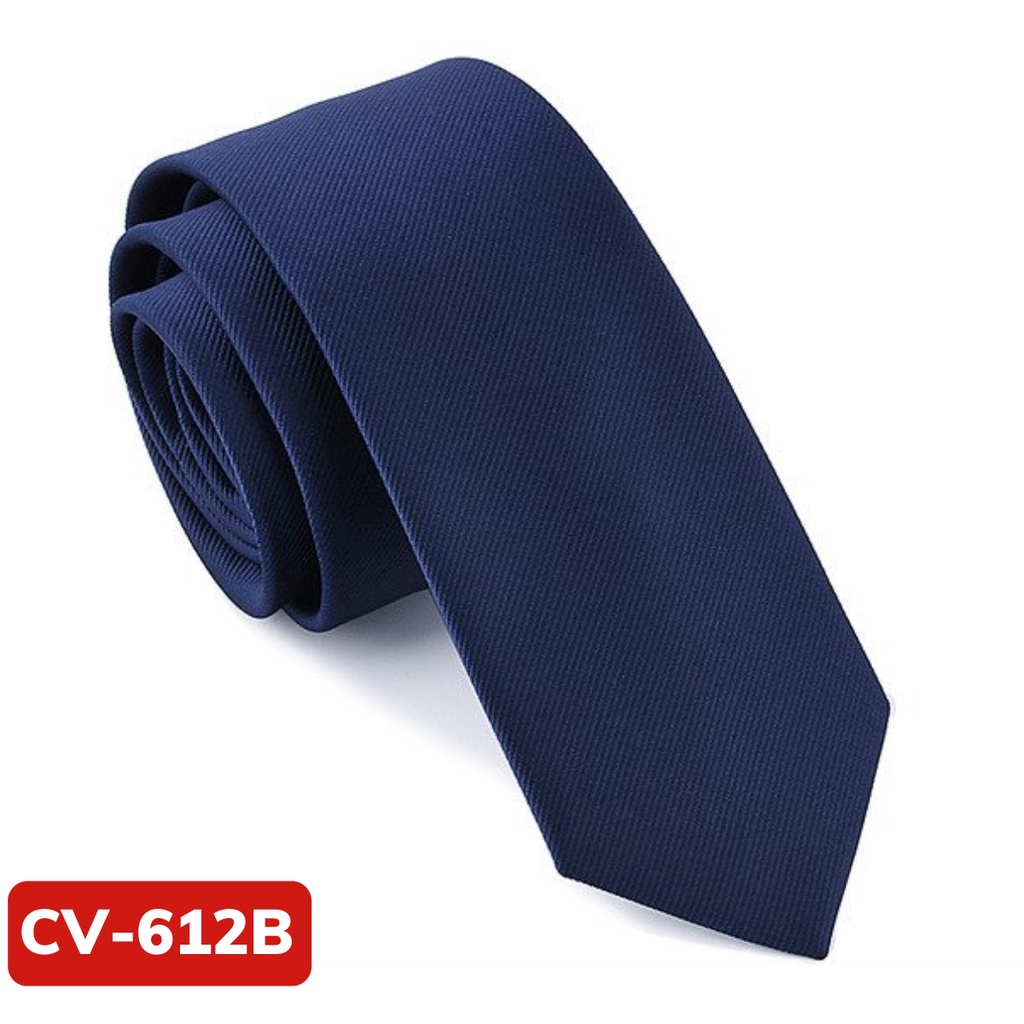 Cà vạt màu xanh trơn bản nhỏ 6cm và bản to 8cm phong cách thời trang, cravat chú rể