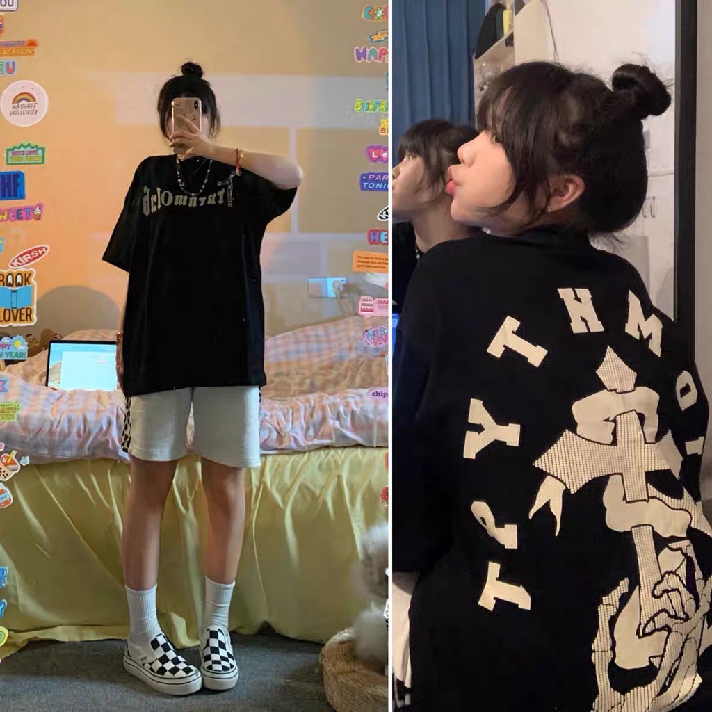 Set quần áo phông basic chất liệu thun nỉ Umi dạng bo tàu chính phẩm siêu hot phong cách Hàn Quốc