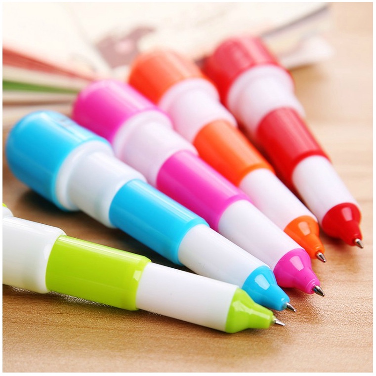 Bút bi mực xanh hình viên thuốc, sỉ lẻ đồng giá BB07