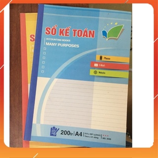 Sổ kế toán ,tổng hợp a4 320 trang - 200trang vpp an sinh