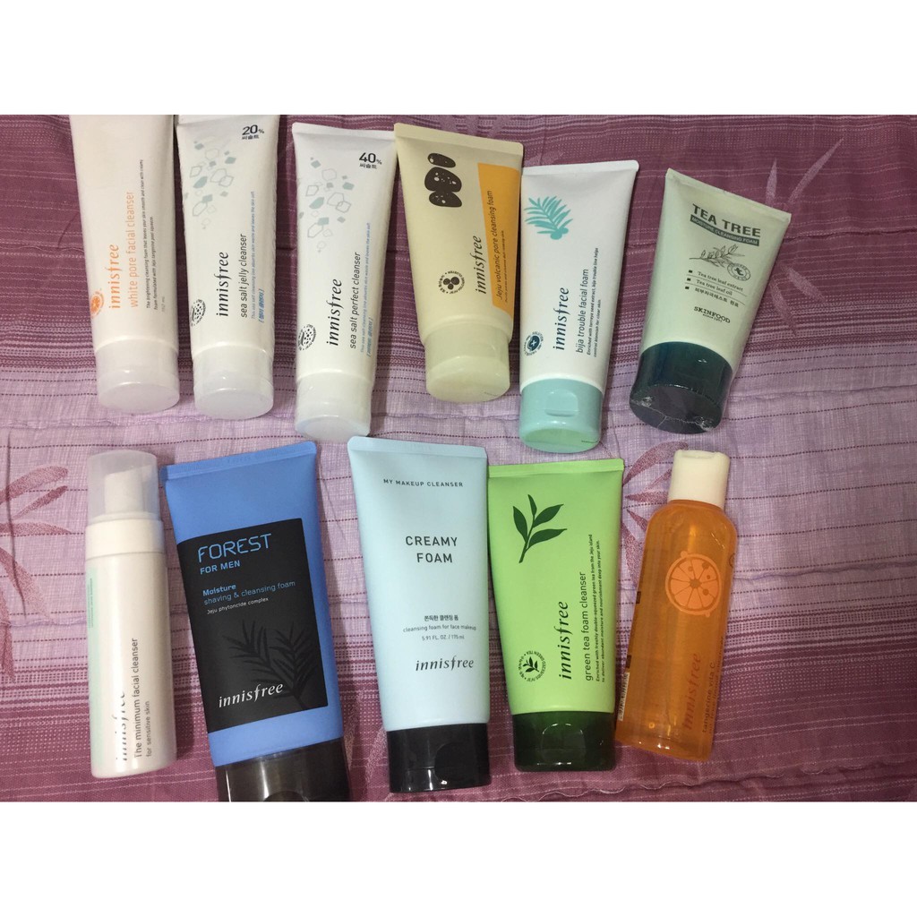Sữa rửa mặt các dòng của Innisfree