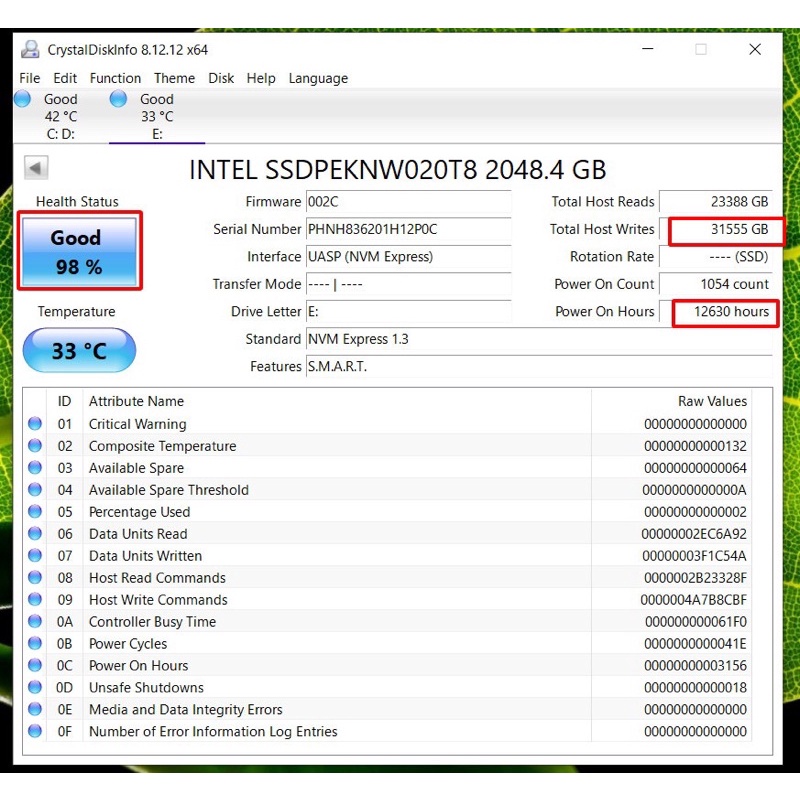 SSD Intel 660P 2TB M2 2280 NVMe SSDPEKNW020T8 | BigBuy360 - bigbuy360.vn