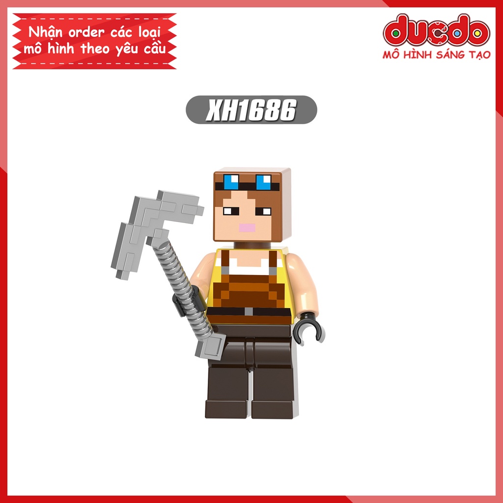 Minifigures các nhân vật Minecraft - Đồ chơi Lắp ghép Xếp hình Mini Mô hình XINH X1310
