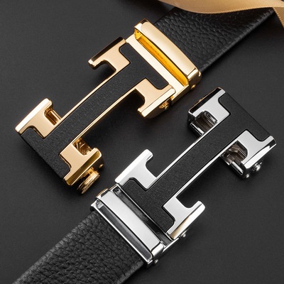 Thắt lưng nam, dây nịt nam da cao cấp mặt hình chữ H