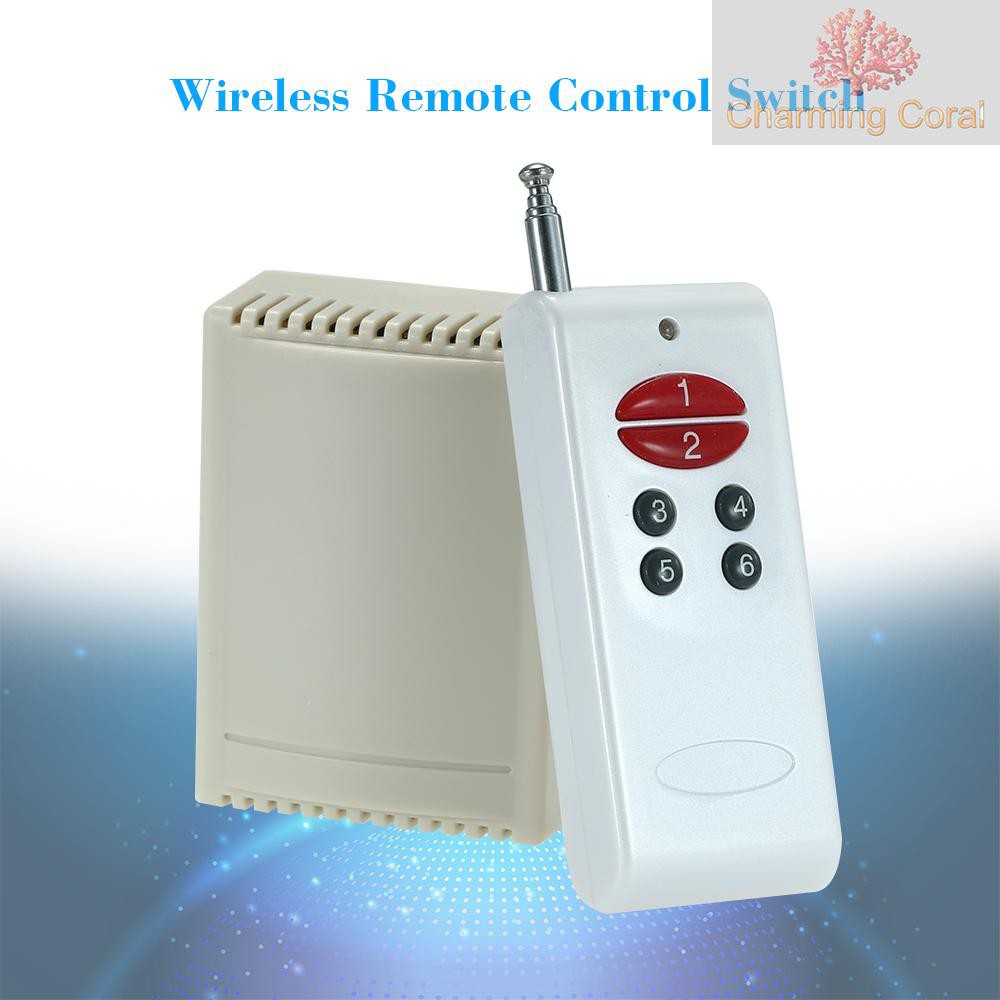CTOY 433Mhz DC 12V 6CH Channel Universal 10A Relay Wireless RF Remote Control Switch Receiver Module and 3PCS 6 Key RF 433 Mhz Transmitter Fixed Code (2262 Chip) Remote Controls Smart Home Automation