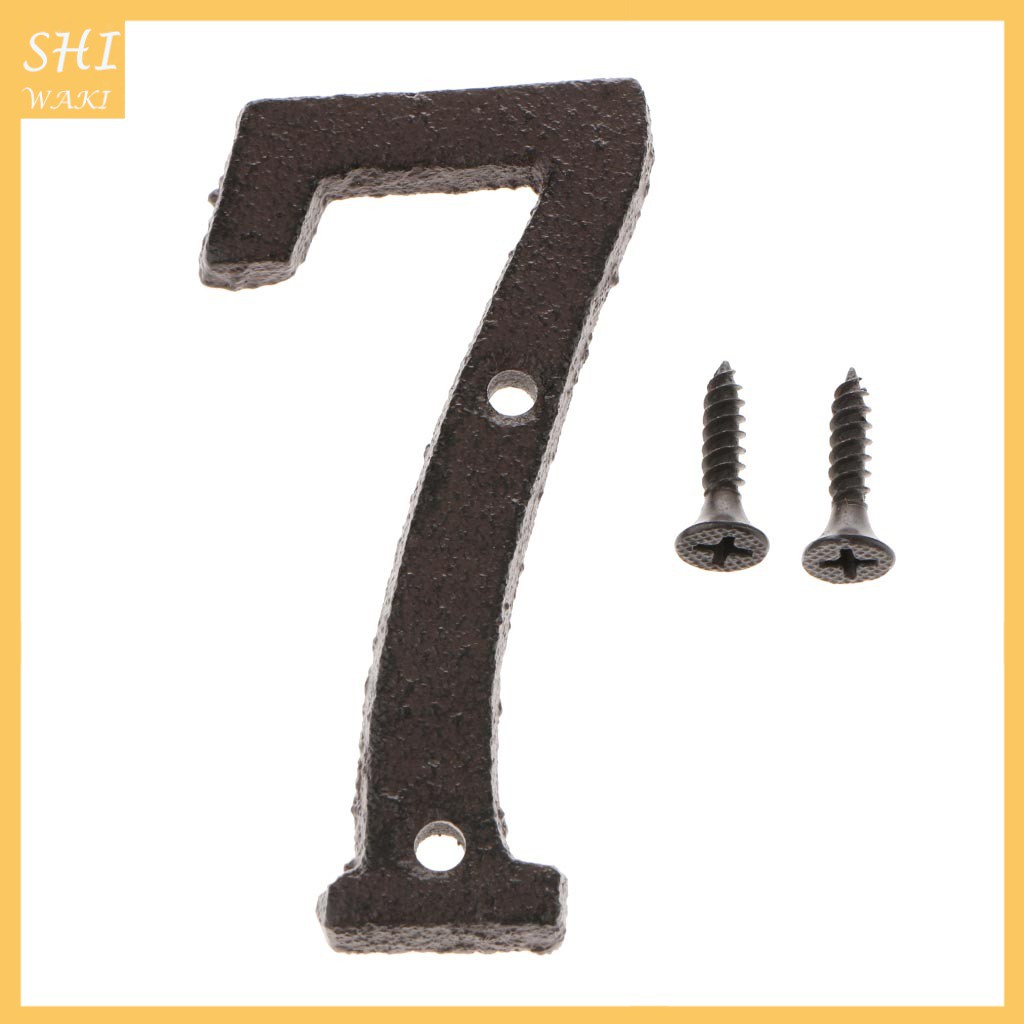Bảng chữ cái và số bằng kim loại đúc sắt dùng để làm địa chỉ nhà hoặc trang trí lạ mắt