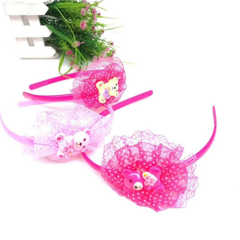 Cài tóc ren hoa hình ngộ nghĩnh cho bé