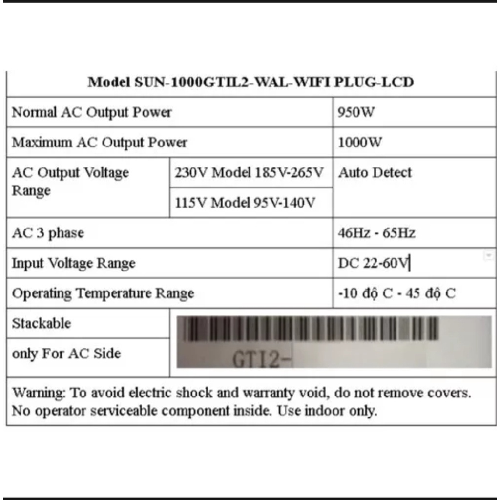 BIẾN TẦN HÒA LƯỚI, BÁM TẢI, ĐIỆN GIÓ 22-65V/1000W