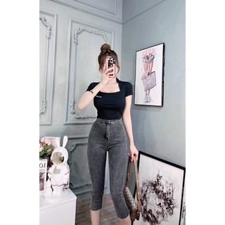 Aó kiểu thun borip cổ vuông