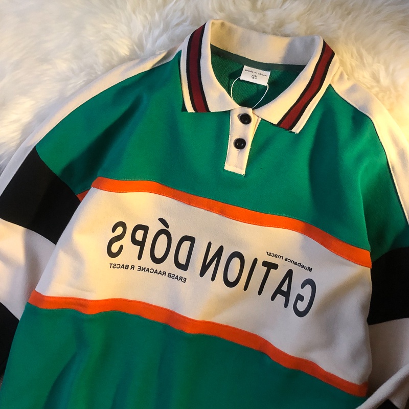 [Hàng Order] Áo Polo GATIONDOPS có cổ ULzzang form rộng dài tay dày dặn Unisex mới nhất thu đông 2021 OR024 | BigBuy360 - bigbuy360.vn