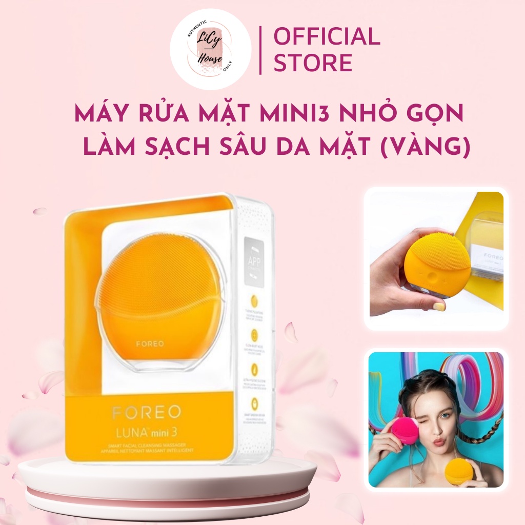 Máy rửa mặt Foreo Luna mini 3 màu vàng (có sẵn)