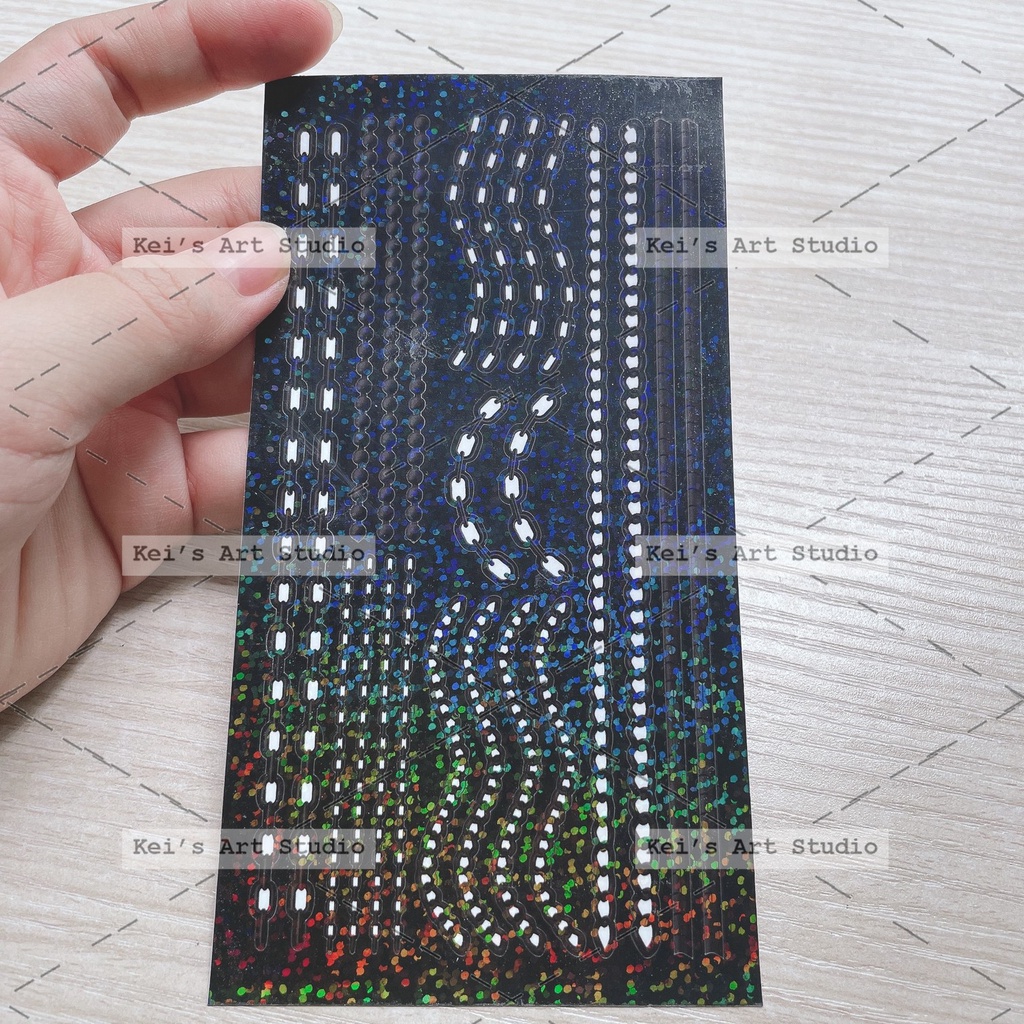 Mẫu dây xích bạc - vàng - đen