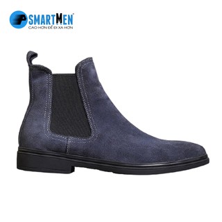 Giày da bò cao cổ SMARTMEN STREETMEN STREETMEN Xanh