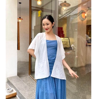 OLV - Áo khoác White Plain Kimono