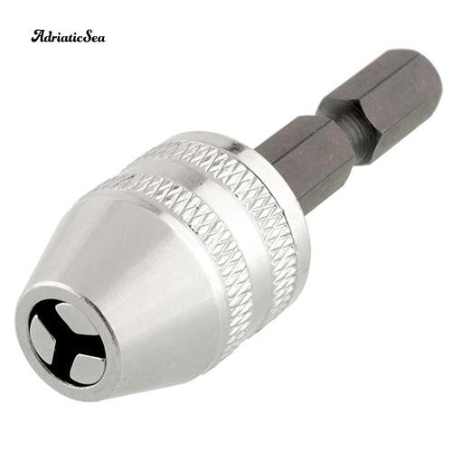 Đầu kẹp mũi khoan 6mm 1/4 inch màu bạc