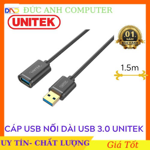 Cáp USB 3.0 Nối Dài 1,5m UNITEK YC458- Bảo Hành 12 Tháng - Tốc Độ 3.0 | WebRaoVat - webraovat.net.vn