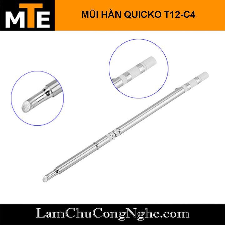 Mũi hàn T12 móng ngựa, TIP hàn Quicko T12-C4 75W sử dụng cho trạm hàn T12