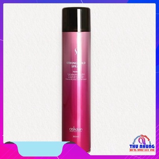 Gôm xịt tóc Obsidian Strong Hold Spray hồng 300ml (KOREA)