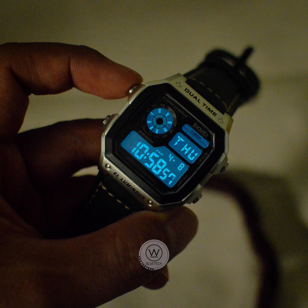 Đồng hồ Nam SKMEI 1335 điện tử bản dây da