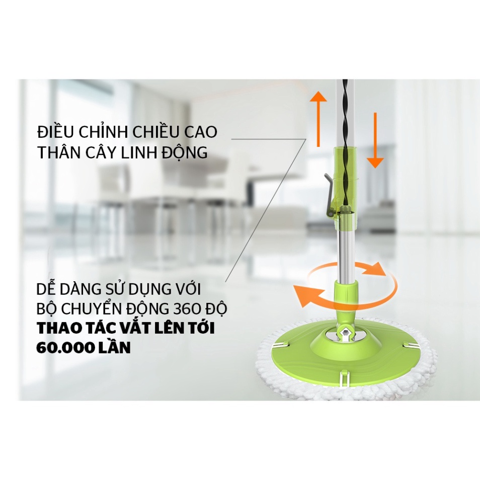 Cây lau nhà KS-MO260IG SUNHOUSE chổi lau nhà thông minh thế hệ mới xoay 360 độ hàng chính hãng bảo hành toàn quốc
