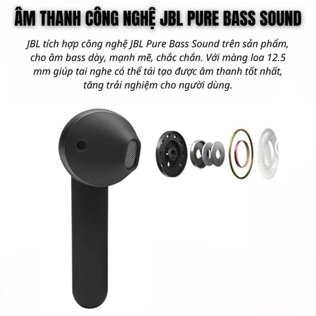 Tai nghe bluetooth JBL Tune 220 bản QUỐC TẾ bass treble đỉnh cao tai nghe không dây JBL chống ồn dùng cho IOS Android