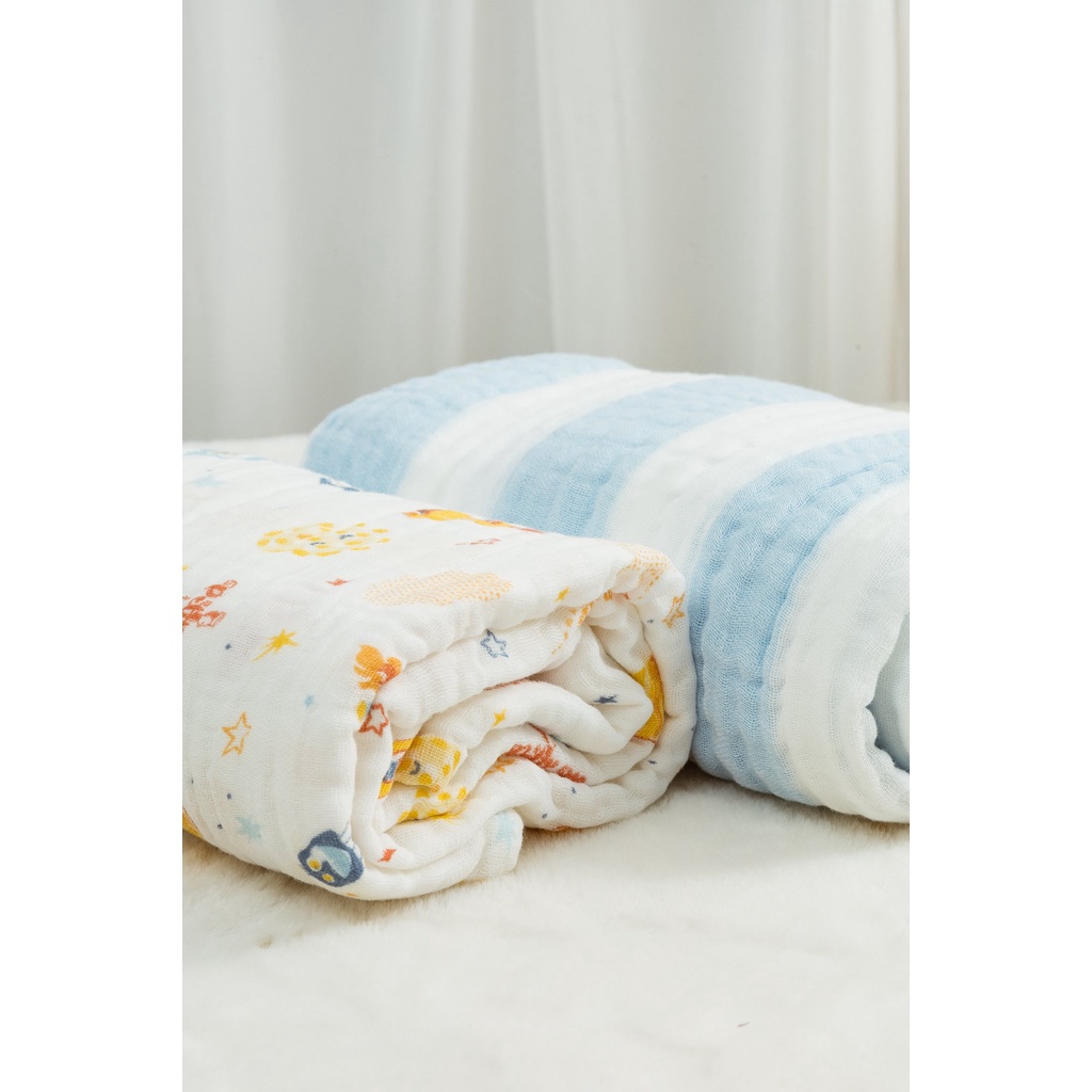 Set khăn tắm đa năng Petit Me, chất liệu xô muslin 6 lớp