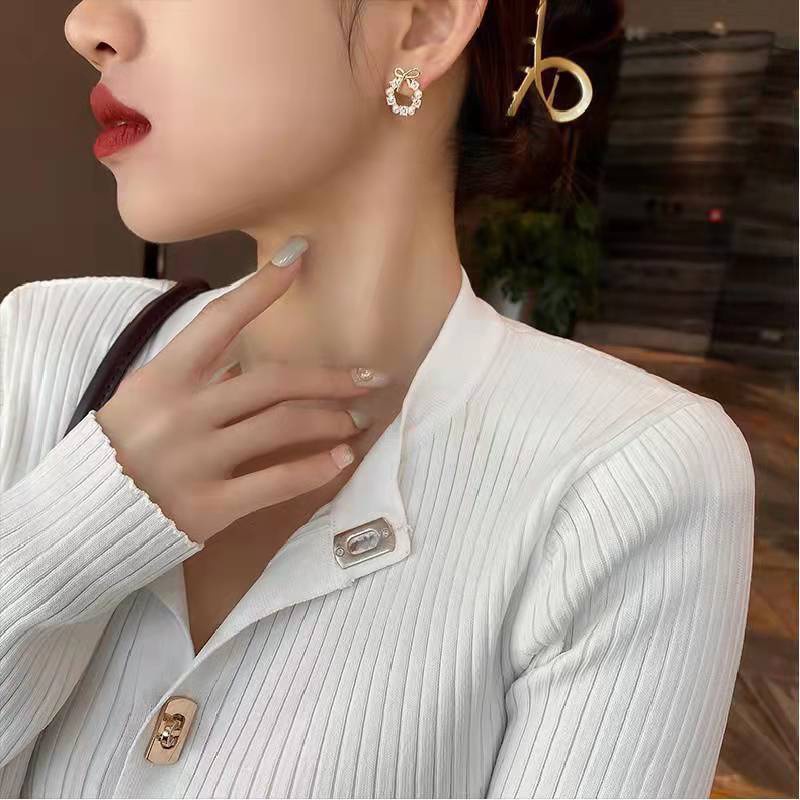 Đôi Bông Tai Ngọc Trai Thời Trang Cho Nữ