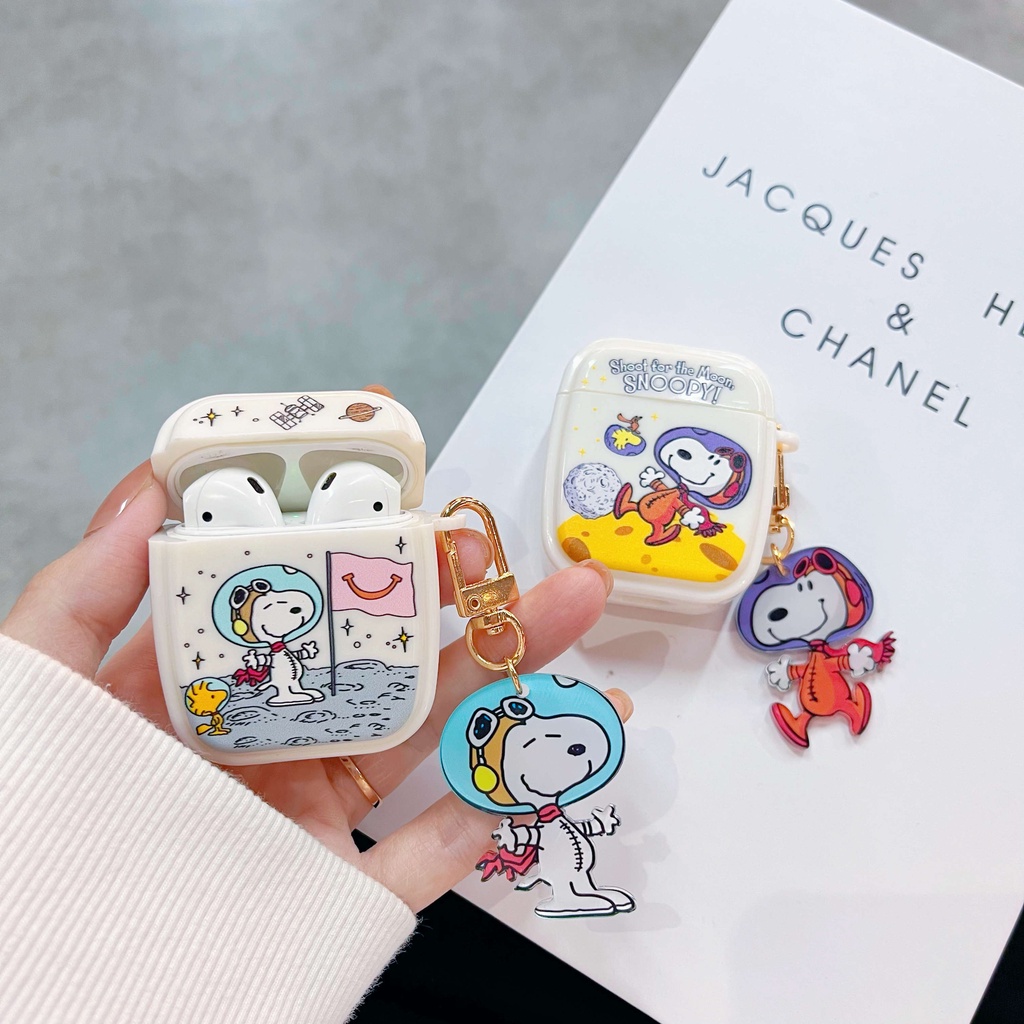 Vỏ Bảo Vệ Hộp Sạc Tai Nghe Airpods 3 Pro 2 3 Họa Tiết Hoạt Hình Snoopy Hành Tinh Snoopy Dễ Thương Ốp