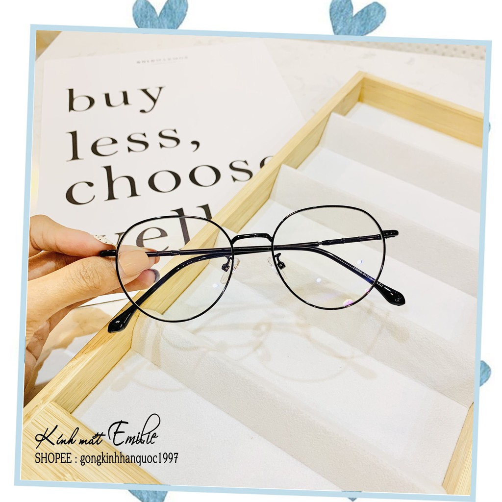 Gọng kính mảnh nhẹ ⚡𝑭𝑹𝑬𝑬𝑺𝑯𝑰𝑷⚡ tròn bầu nam nữ Kính mắt Emilie - Kính cận hot 2021 | BigBuy360 - bigbuy360.vn